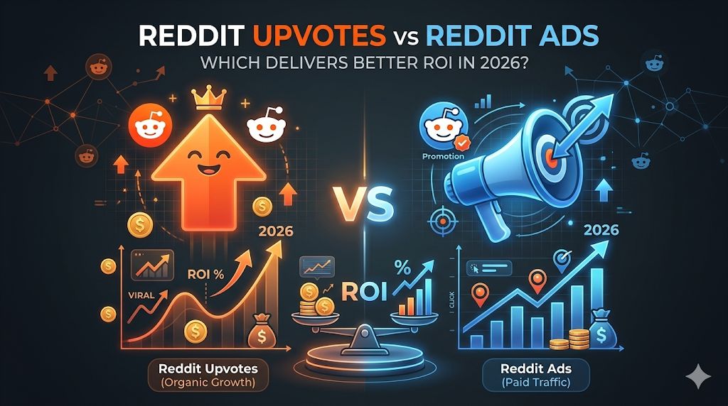 Reddit Upvotes vs Reddit Ads: Which Delivers Better ROI in 2026?