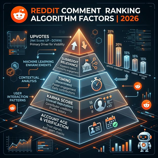 Reddit Comment Ranking Factors Infographic