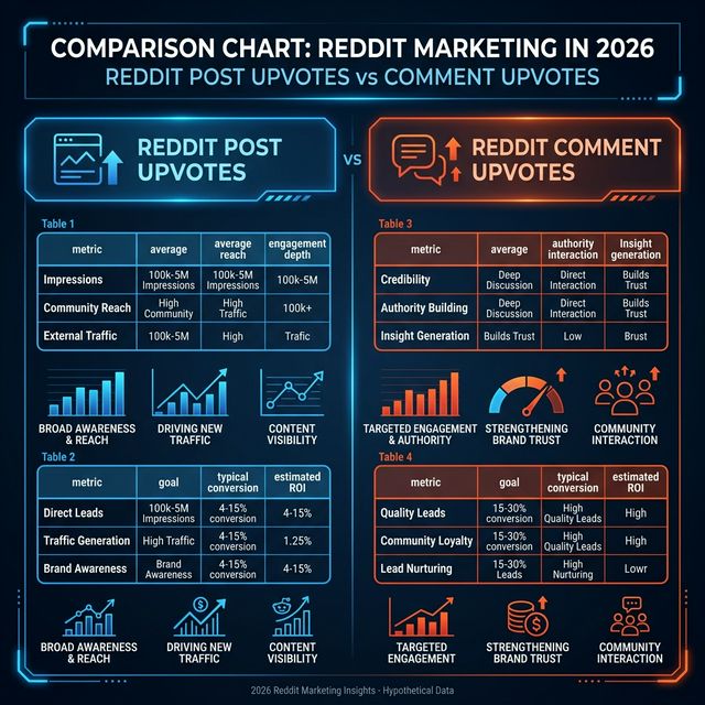 Reddit Comment vs Post Upvotes ROI Comparison 2026