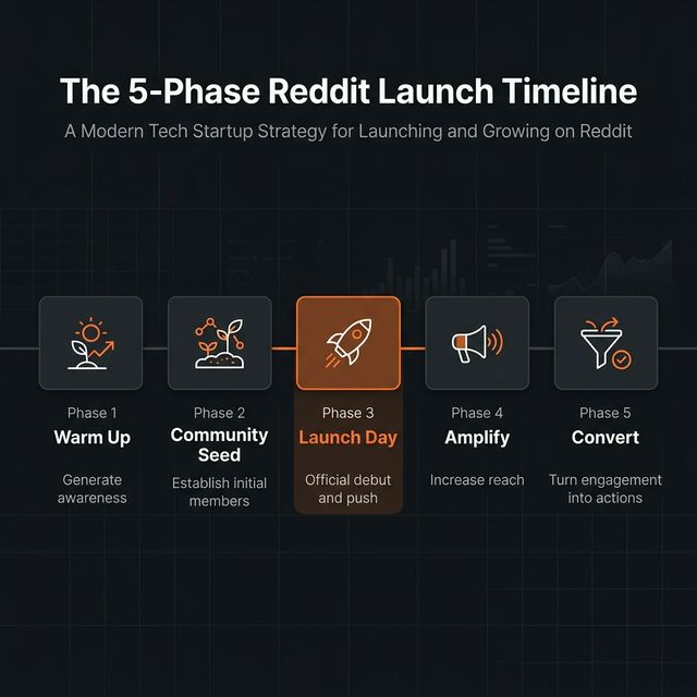The 5-Phase Reddit Product Launch Timeline 2026