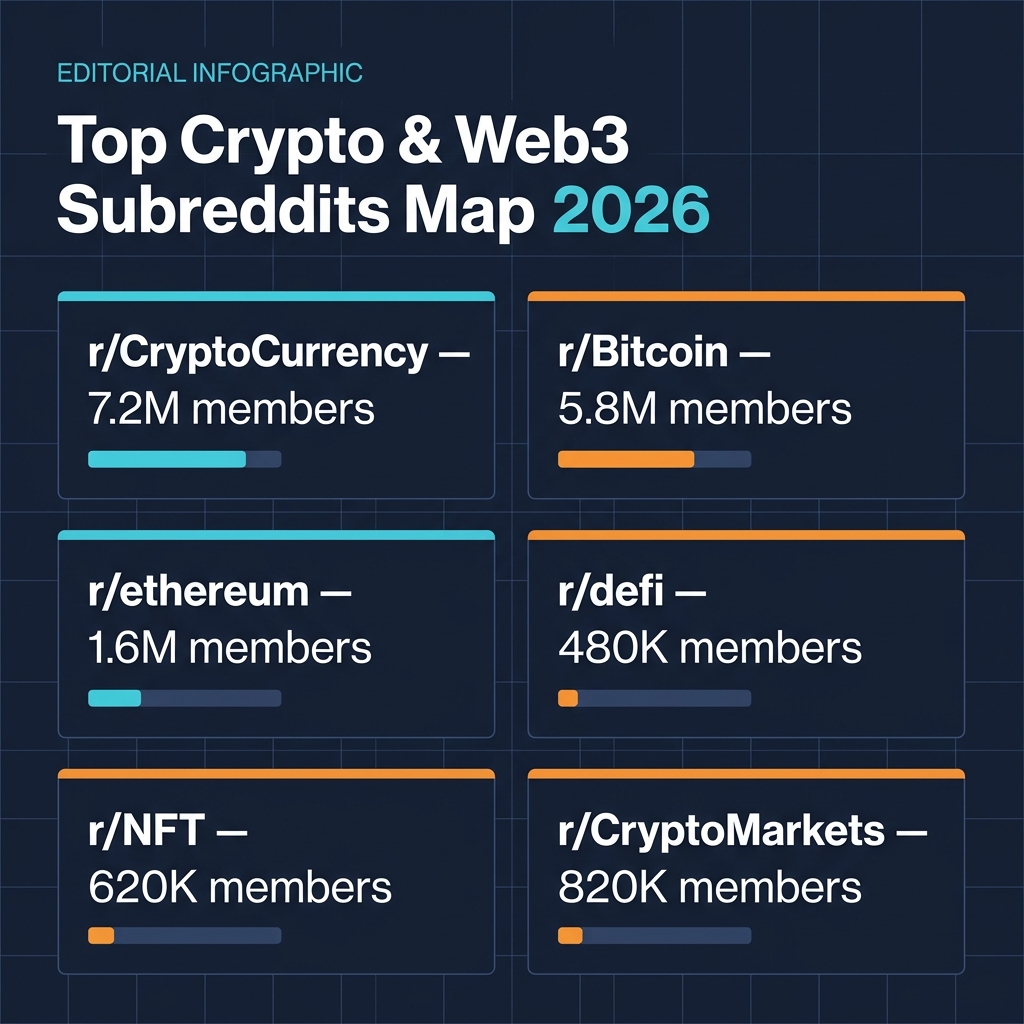 Top Crypto & Web3 Subreddits Map 2026