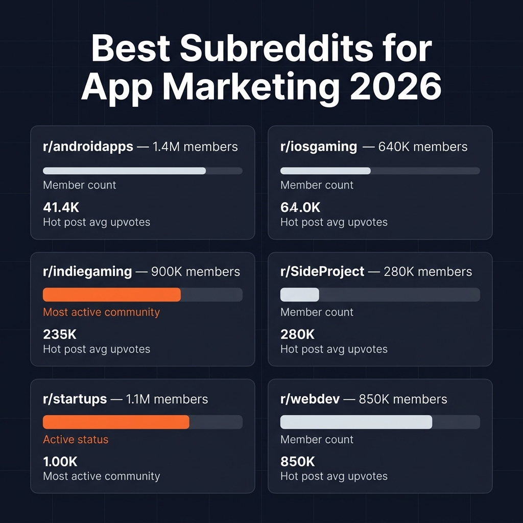 Best Subreddits for App Marketing 2026