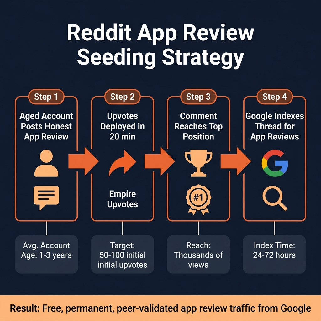Reddit App Review Seeding Strategy 2026